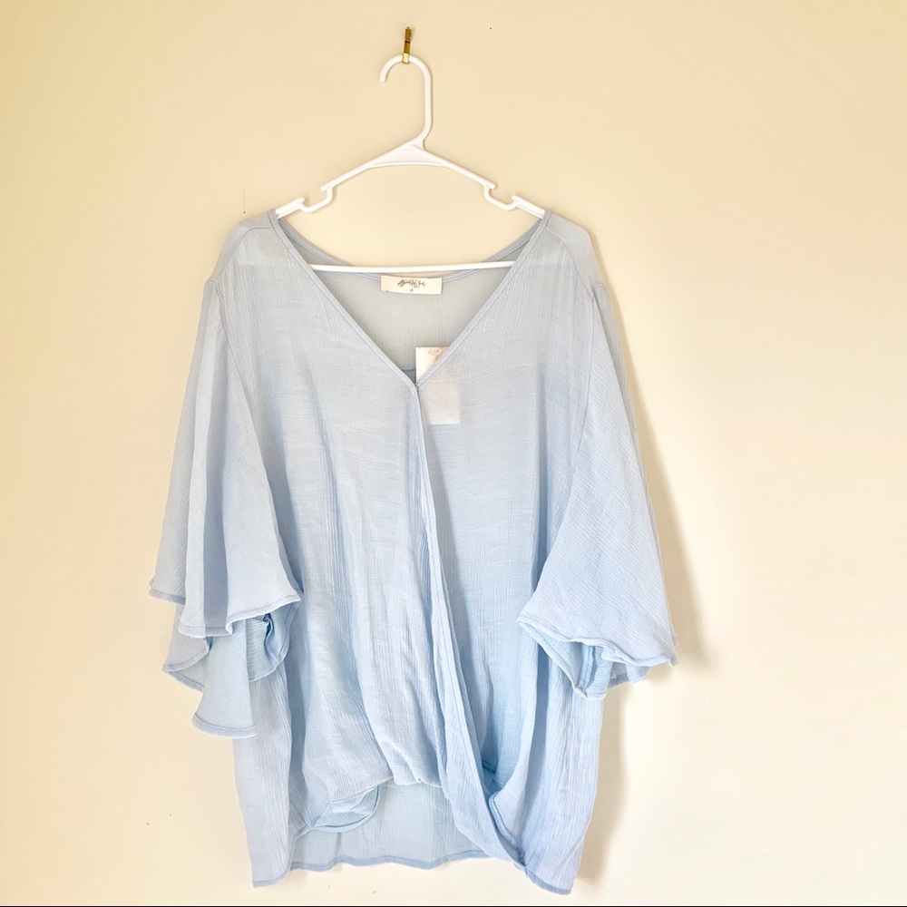 Faux Wrap Blouse